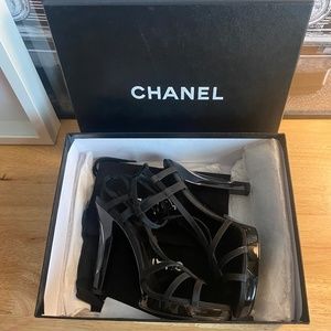 Chanel T Strap Black Light Up Heels